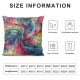 Ulloord Throw Pillow Covers Multicolored Square Pillowcases for Home Decor Sofa Car Bedroom Rainbow Color Art Painting Pillow Cases