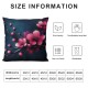 Ulloord Throw Pillow Covers Japanese Cherry Sakura Blossom Design Square Pillowcase for Home Decor Sofa Car Bedroom Pillow case