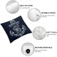 Ulloord Throw Pillow Covers White Nautical Anchor Background Square Pillowcase for Home Decor Sofa Car Bedroom Pillow case