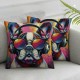 Ulloord Pillowcases Funny Animal Painting Pillow Case Decorative Throw Pillow Cover for Home Sofa Office