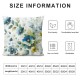 Ulloord Throw Pillow Covers Yellow Blue Floral Leaves Square Pillowcase for Home Decor Sofa Car Bedroom Pillow case