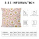 Ulloord Throw Pillow Covers Pink Daisy Flowers Pattern White Yellow Square Pillowcase for Home Decor Sofa Car Bedroom Pillow case