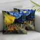 Ulloord Throw Pillow Covers Van Gogh Cafe Terrace at Night Painting Square Pillowcase for Home Decor Sofa Car Bedroom Pillow case