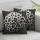 Ulloord Throw Pillow Covers Beige Leopard Print Square Pillowcases for Home Decor Sofa Car Bedroom Seamless Pattern Design Pillow Cases