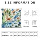 Ulloord Throw Pillow Covers Colorful Leaves Bright Color Pattern Square Pillowcase for Home Decor Sofa Car Bedroom Pillow case