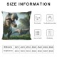 Ulloord Throw Pillow Covers Animal in The Woods Design Square Pillowcase for Home Decor Sofa Car Bedroom Pillow case