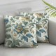 Ulloord Flowers Throw Pillow Covers Spring Floral Pattern Yellow Blue Beautiful Flowers Square Pillowcases for Home Decor Sofa Car Bedroom Pillow case