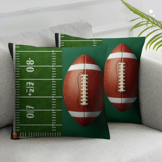 Ulloord Throw Pillow Covers American Football Field Design Square Pillowcase for Home Decor Sofa Car Bedroom Pillow case