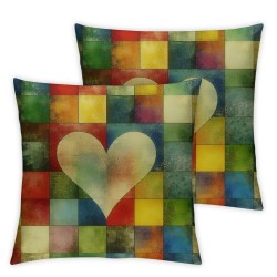 Ulloord Throw Pillow Covers Colorful Love Square Pillowcase for Home Decor Sofa Car Bedroom Pillow case