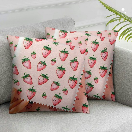 Ulloord Throw Pillow Covers Gradually Varied Pink Square Pillowcases for Home Decor Sofa Car Bedroom Design Pillow Cases