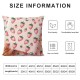 Ulloord Throw Pillow Covers Gradually Varied Pink Square Pillowcases for Home Decor Sofa Car Bedroom Design Pillow Cases