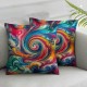 Ulloord Throw Pillow Covers Modern Colorful Marble Print Square Pillowcase for Home Decor Sofa Car Bedroom Pillow case