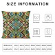 Ulloord Throw Pillow Covers Colorful Geometric Pattern Design Square Pillowcases for Home Decor Sofa Car Bedroom Vintage Ethnic Style Creative Painting Pillow Cases