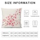 Ulloord Throw Pillow Covers Pink Sakura Blossom Japanese Flowers Spring Square Pillowcase for Home Decor Sofa Car Bedroom Pillow case