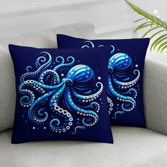 Ulloord Throw Pillow Covers Ocean Square Pillowcase for Home Decor Sofa Car Bedroom Pillow case