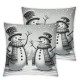 Ulloord Throw Pillow Covers Cute Snowman Love Square Pillowcase for Home Decor Sofa Car Bedroom Pillow case