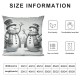 Ulloord Throw Pillow Covers Cute Snowman Love Square Pillowcase for Home Decor Sofa Car Bedroom Pillow case