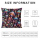 Ulloord Throw Pillow Covers Colorful Glowing Mushrooms Square Pillowcases for Home Decor Sofa Car Bedroom Stars Decor Background Seamless Pattern Design Pillow Cases