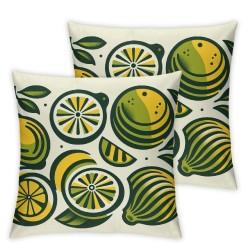 Ulloord Throw Pillow Covers Yellow Fruit Design Square Pillowcase for Home Decor Sofa Car Bedroom Pillow case