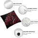 Ulloord Throw Pillow Covers Red Dragon Black Background Design Square Pillowcase for Home Decor Sofa Car Bedroom Pillow case