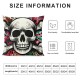 Ulloord Skull Pillowcases Colorful Rose Flower Skull in Dark Style Pillow Case Decorative Throw Pillow Cover for Home Sofa Office