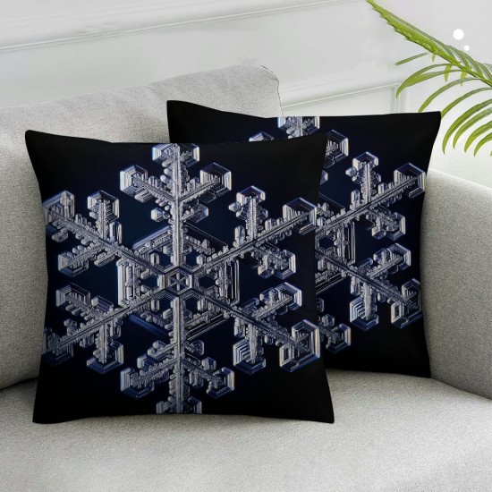 Pillowcases White Background Winter Art Design Pillow Case Decorative Throw Pillow Cover for Home Sofa Office