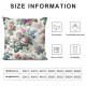 Ulloord Watercolor Pink Roses Flowers Pillowcases Romantic Seamless Pattern Floral Art Design Pillow Case Decorative Throw Pillow Cover for Home Sofa Office