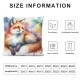 Ulloord Square Throw Pillow Covers Watercolor Fox and Painting Pillow Cases Decorative for Home Bedroom Sofa Pillowcases Standard Size