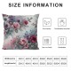 Ulloord Abstract Purple Flowers Interlaced Petals Pillowcases Floral Seamless Art Pattern Pillow Case Decorative Throw Pillow Cover for Home Sofa Office