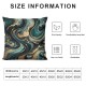 Ulloord Marble Green Gold Pillowcases Watercolor Art Design Pillow Case Decorative Throw Pillow Cover for Home Sofa Office