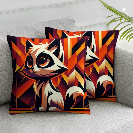 Ulloord Cat with in Pillowcases Cute Animal Art Design Pillow Case Decorative Throw Pillow Cover for Home Sofa Office