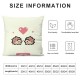 Ulloord Cartoon Couple Pillowcases Cute Animal Art Design Pillow Case Decorative Throw Pillow Cover for Home Sofa Office