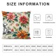 Ulloord Square Throw Pillow Covers Gray Brown Dogs Colorful Flowers Pillow Cases Decorative for Home Bedroom Sofa Floral Seamless Pattern Design Pillowcases Standard Size