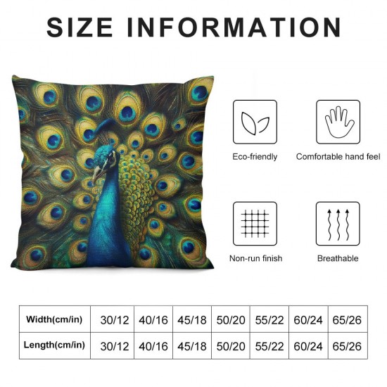 Ulloord Beautiful Pillowcases Bird Animal Painting Pillow Case Decorative Throw Pillow Cover for Home Sofa Office