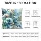 Ulloord Square Throw Pillow Covers Watercolor Blue Flowers Pillow Cases Decorative for Home Bedroom Sofa Beautiful Floral Spring Natural Painting Pillowcases Standard Size