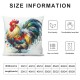 Square Throw Pillow Covers Handsome with Colorful Feathers Pillow Cases Decorative for Home Bedroom Sofa Art Painting Pillowcases Standard Size