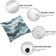 Ulloord Square Throw Pillow Covers Gradient Blue Marble Texture Design Pillow Cases Decorative for Home Bedroom Sofa Natural Stone Surface Creative Print Pillowcases Standard Size