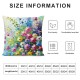 Square Throw Pillow Covers Beautiful Colorful Pillow Cases Decorative for Home Bedroom Sofa Floral Painting Pillowcases Standard Size