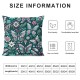 Square Throw Pillow Covers Flying Butterflies Pillow Cases Decorative for Home Bedroom Sofa Purple Flowers Floral Animal Watercolor Painting Pillowcases Standard Size