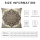 Ulloord Square Throw Pillow Covers Gold White Pillow Cases Decorative for Home Bedroom Sofa Seamless Pattern Design Pillowcases Standard Size