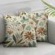 Ulloord Square Throw Pillow Covers Cute Colorful Flowers and Pillow Cases Decorative for Home Bedroom Sofa Seamless Pattern Painting Pillowcases Standard Size