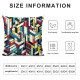 Ulloord Square Throw Pillow Covers Abstract Colorful Geometric Pattern Pillow Cases Decorative for Home Bedroom Sofa Fashionable Modern Style Painting Pillowcases Standard Size