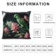 Square Throw Pillow Covers Flowers Floral Palm Leaves Design Pillow Cases Decorative for Home Bedroom Sofa Pillowcases Standard Size