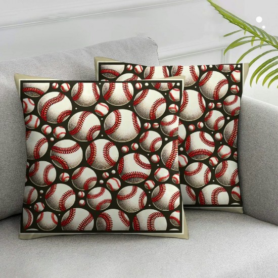 Ulloord Gradually Varied White Pillowcases Ball Seamless Pattern Art Painting Pillow Case Decorative Throw Pillow Cover for Home Sofa Office