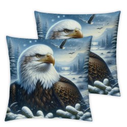 Ulloord Square Throw Pillow Covers Snow Branch in Winter Design Pillow Cases Decorative for Bedroom Sofa Pillowcases ard Size