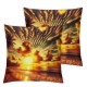 Ulloord Square Throw Pillow Covers Vast Beach Pillow Cases Decorative for Home Bedroom Sofa Natural Landscape Painting Pillowcases Standard Size