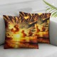 Ulloord Square Throw Pillow Covers Vast Beach Pillow Cases Decorative for Home Bedroom Sofa Natural Landscape Painting Pillowcases Standard Size