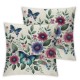 Ulloord Square Throw Pillow Covers Branches with Colorful Flowers Pillow Cases Decorative for Home Bedroom Sofa Floral Butterflies Painting Pillowcases Standard Size