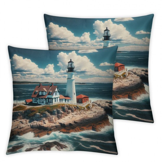 Ulloord on Beach Pillowcases Seaside Landscape Nature Print Pillow Case Decorative Throw Pillow Cover for Home Sofa Office