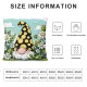 Ulloord Square Throw Pillow Covers Honey Bee Gnome with Daisy Flower Design Pillow Cases Decorative for Home Bedroom Sofa Pillowcases Standard Size